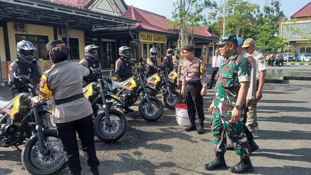 Sinergi TNI-Polri: Personil Kodim Sampang Ikuti Apel Operasi Zebra Semeru 2024