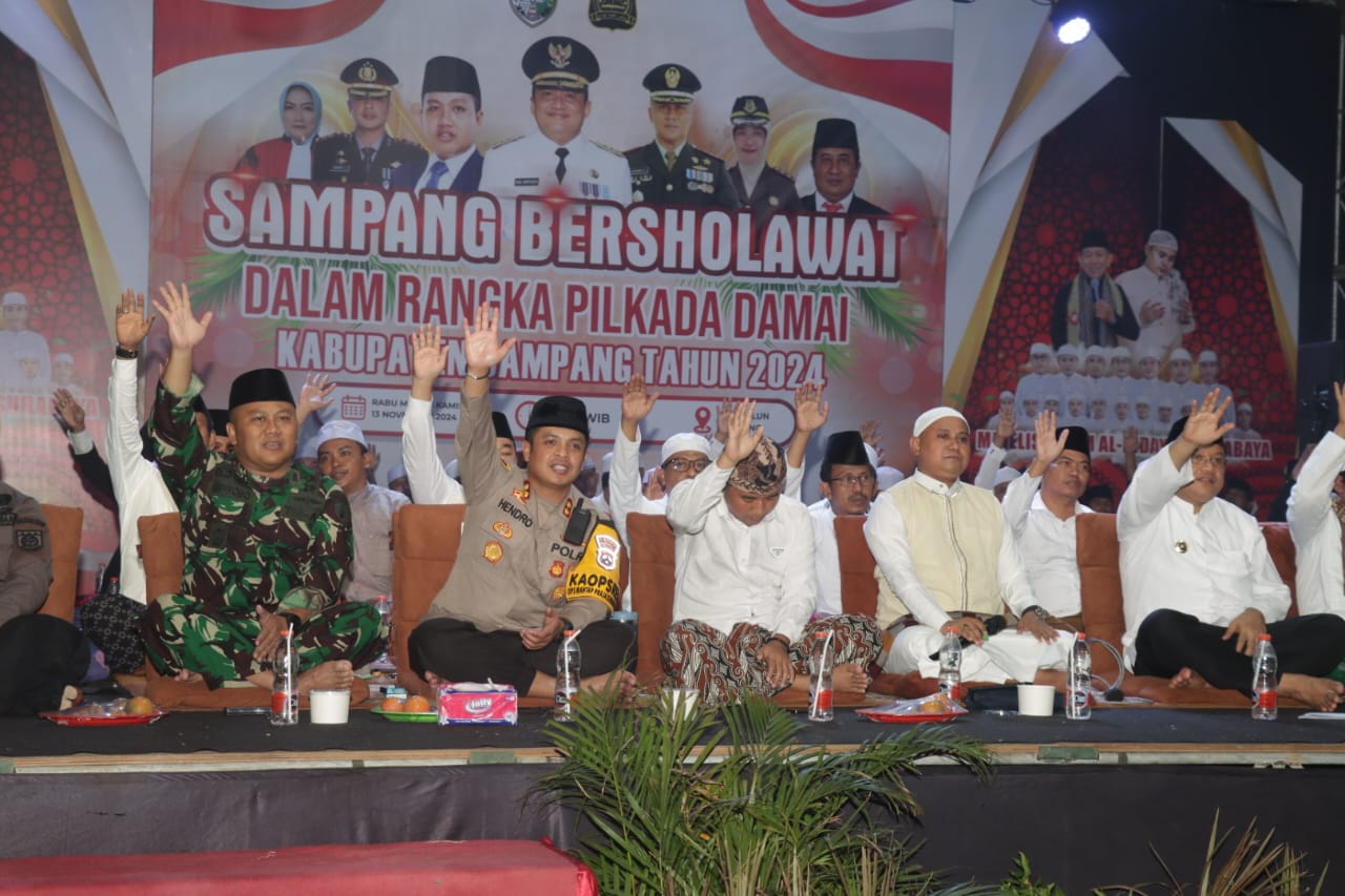 Sholawat Akbar: Sinergi Dandim, Forkopimda, dan Ulama Sampang untuk Pilkada Damai