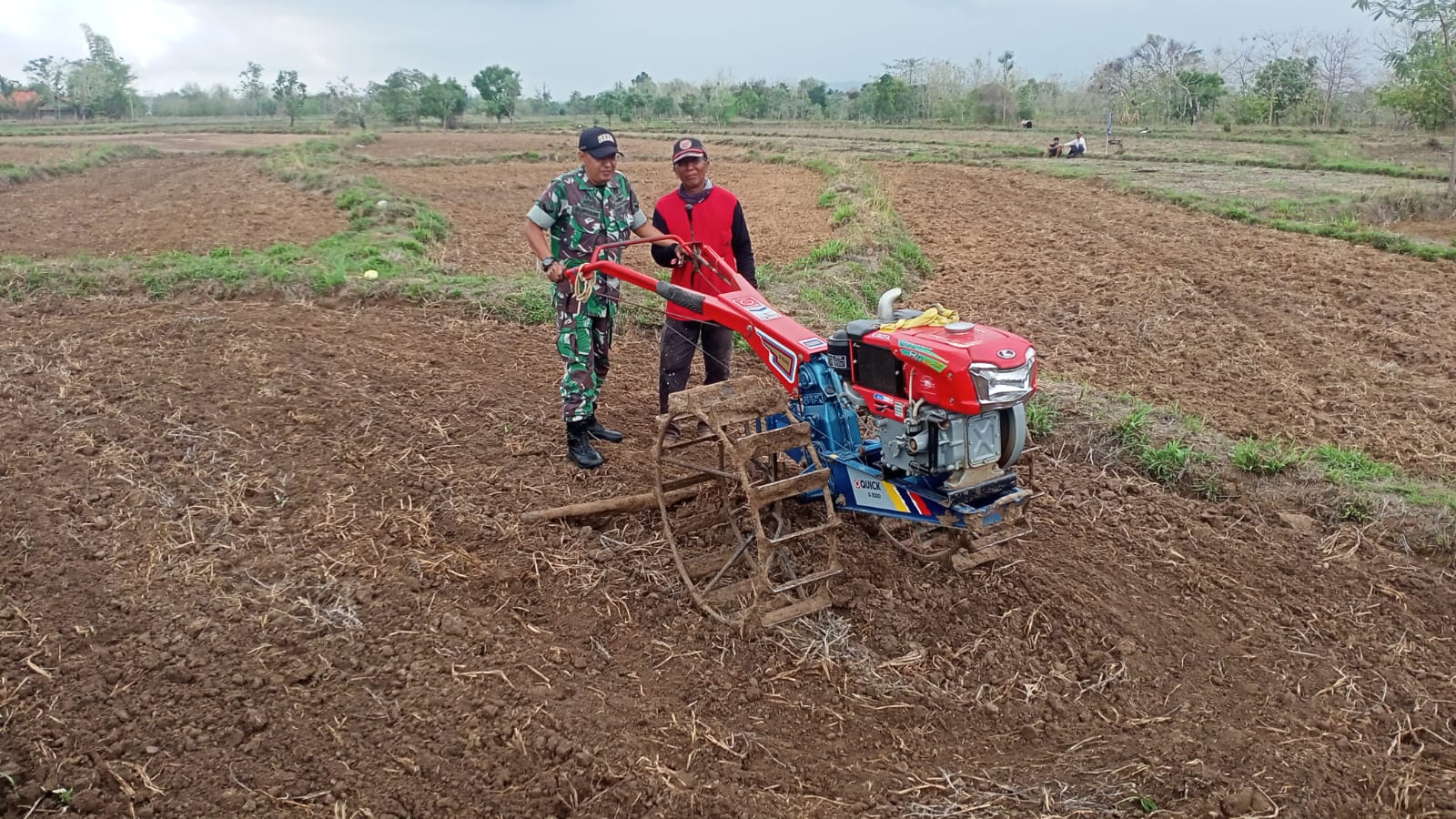 Bahu-Membahu Tanam Padi: Babinsa Koramil Sreseh Bantu Warga Desa Plasah Siapkan Lahan Sawah