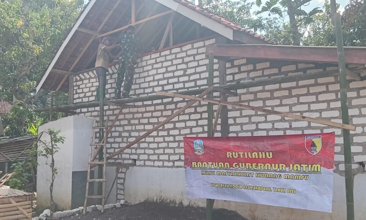 Sentuhan Tangan Babinsa Robatal, Rumah Warga di Desa Lepelle Kini Tampak Kokoh dan Rapi