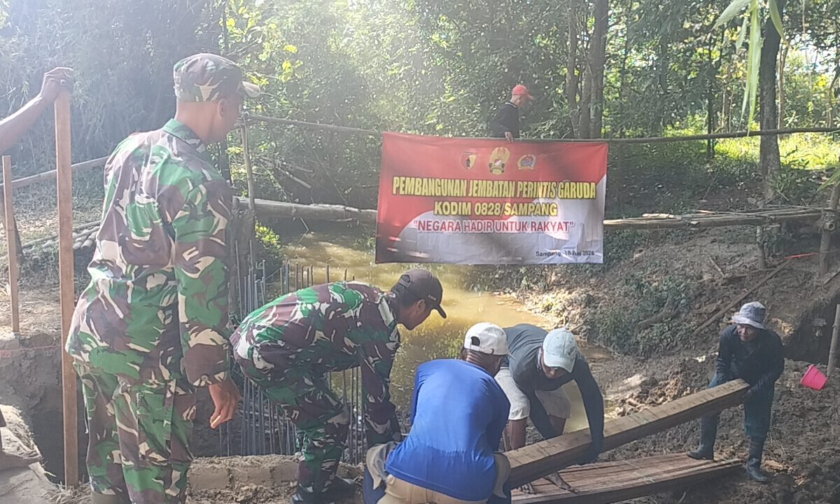 Semangat Gotong Royong Warnai Pembangunan Jembatan Garuda Penunjang Ketahanan Pangan