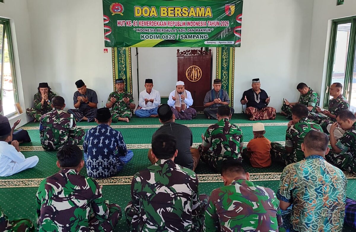 Doa Bersama Kodim Sampang Sambut HUT RI ke-81, Memohon Indonesia Makin Berdaulat, Adil dan Makmur