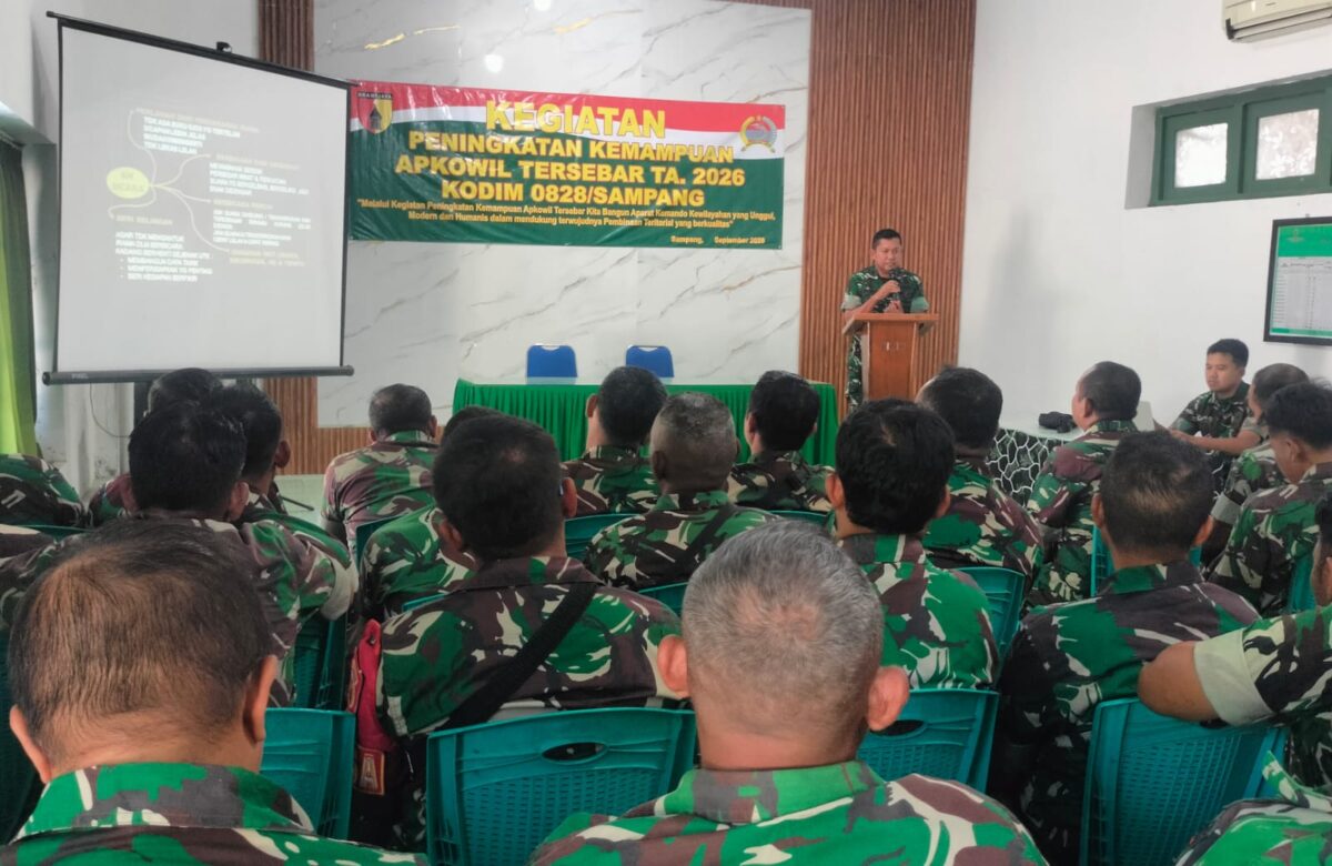 Kodim Sampang Gelar Sosialisasi Peningkatan Kemampuan Aparatur Komando Kewilayahan